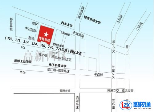 四川托普計算機職業(yè)學校地址及乘車路線