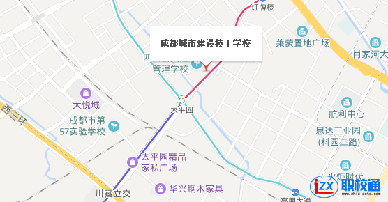 成都市城市建設(shè)技工學校地址及乘車路線