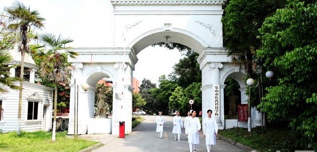 樂山市醫(yī)藥科技學校校園大門