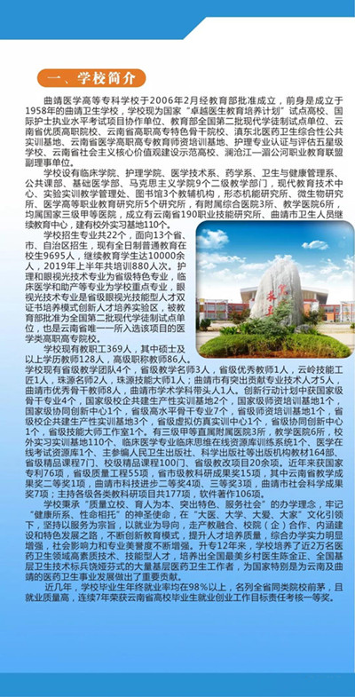 曲靖醫(yī)學(xué)高等?？茖W(xué)校2020年單獨(dú)考試招生簡章