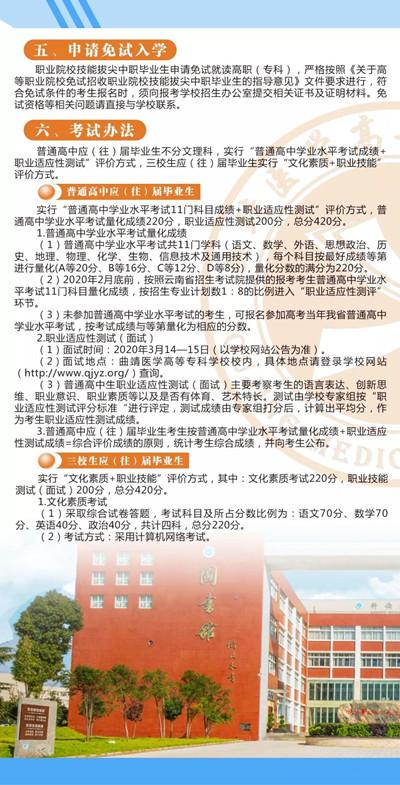 曲靖醫(yī)學(xué)高等?？茖W(xué)校2020年單獨(dú)考試招生簡章