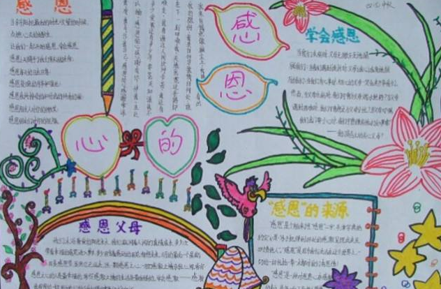 2020年小學(xué)生感恩節(jié)手抄報(bào)內(nèi)容資料