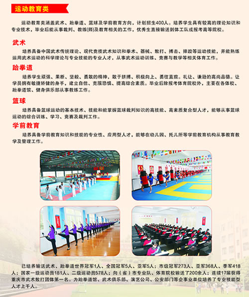 重慶涪陵信息技術(shù)學校運動教育類專業(yè)